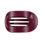 Large garnet and gold flat round hair clip with a comfortable flat-back design and secure bendable teeth featuring a Go Noles theme.