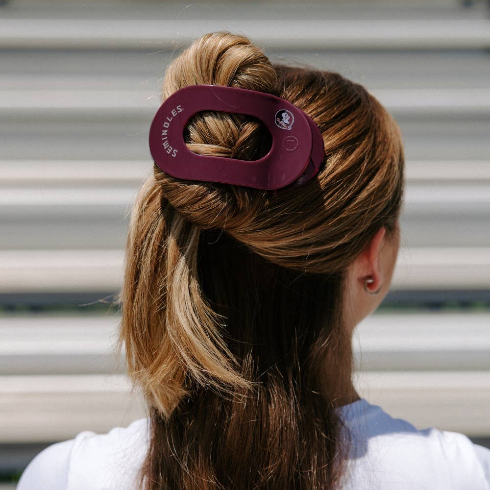 Flat Round Hair Clip | Large | Go Noles! - The Pink Pineapple 850