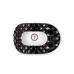 Flat Round Hair Clip | Medium | Jet Black Quilted - The Pink Pineapple 850