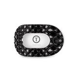 Flat Round Hair Clip | Medium | Jet Black Quilted - The Pink Pineapple 850