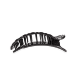 Flat Round Hair Clip | Medium | Jet Black Quilted - The Pink Pineapple 850