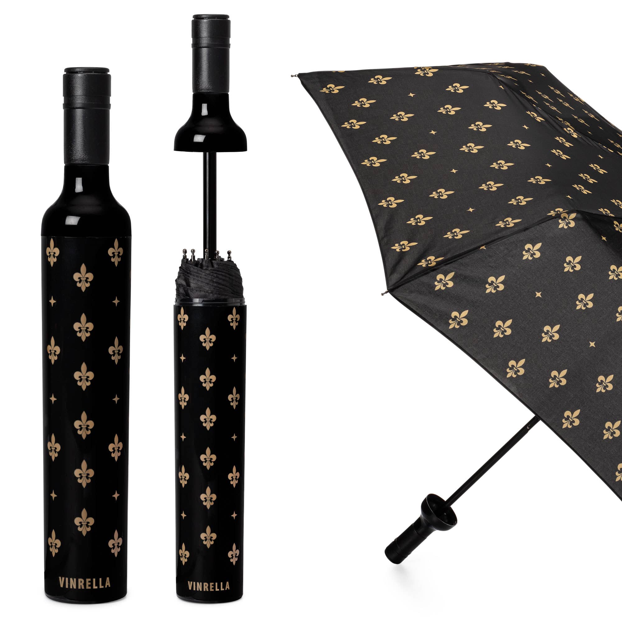 Fleur de Lis Bottle Umbrella - The Pink Pineapple 850