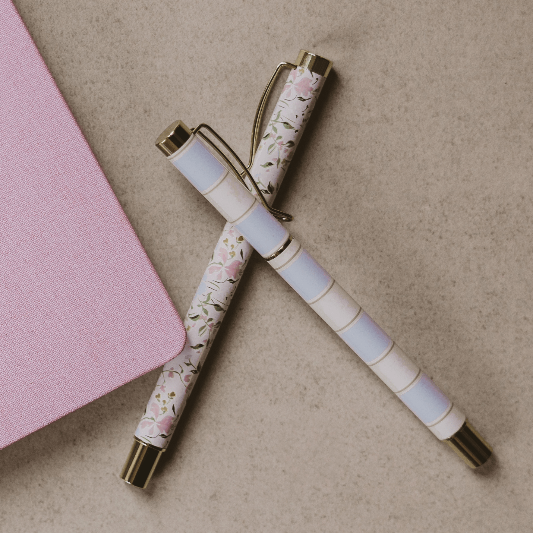 Floral Metal Pen Set - The Pink Pineapple 850