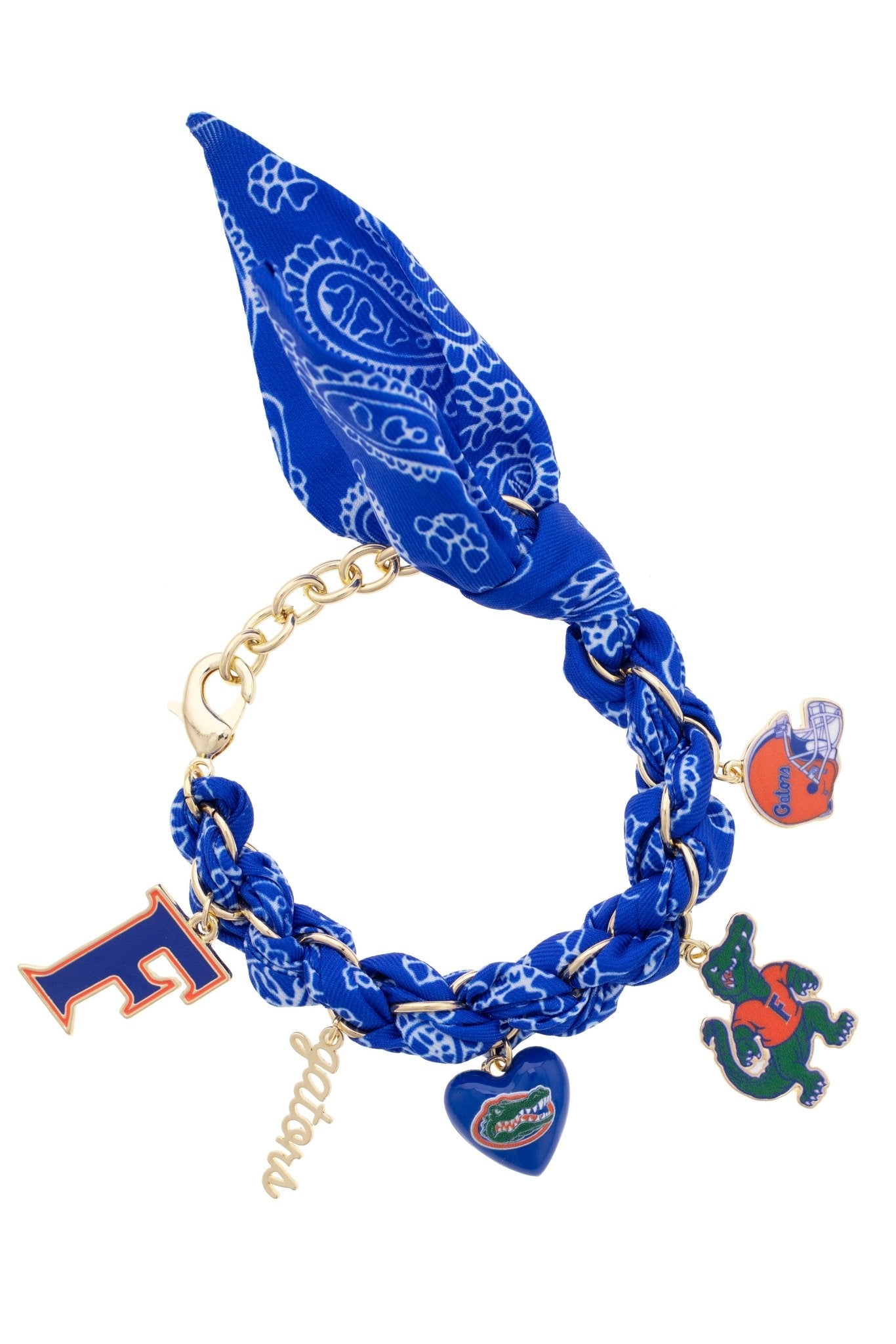 Florida Gators Bandana Charm Bracelet - The Pink Pineapple 850