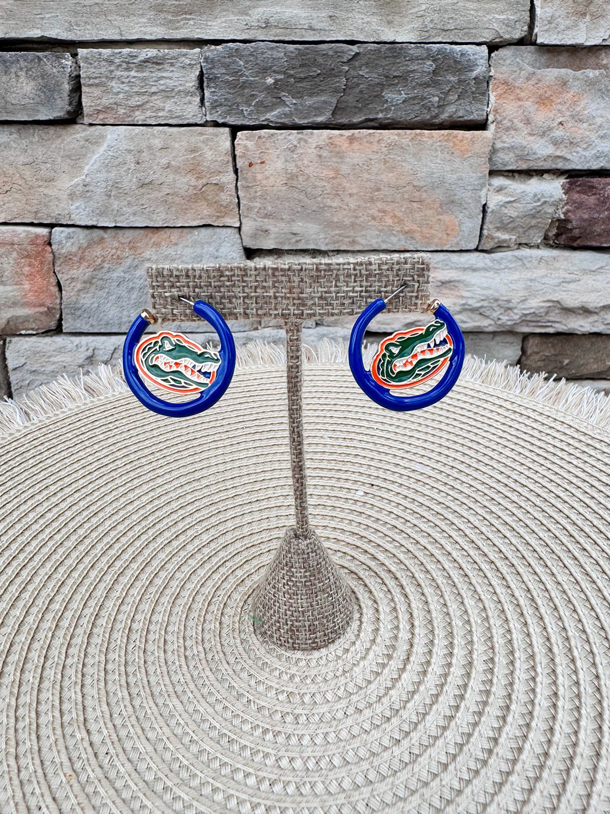 Florida Gators Logo Enamel Hoop Earrings - The Pink Pineapple 850
