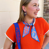 Florida Gators Rhinestone Hoop Earrings - The Pink Pineapple 850