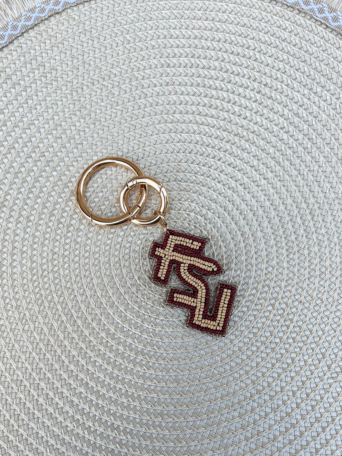 Florida State Beaded Purse Charm - The Pink Pineapple 850
