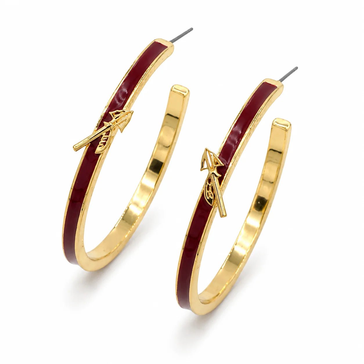 Florida State Logo Hoop Earrings - The Pink Pineapple 850