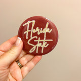 Florida State Script Game Day Button - The Pink Pineapple 850