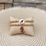 Florida State Seminoles Ball Bead Bracelet Set of 2 - The Pink Pineapple 850
