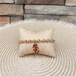 Florida State Seminoles Ball Bead Bracelet Set of 2 - The Pink Pineapple 850