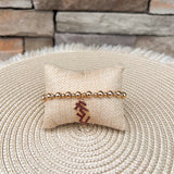 Florida State Seminoles Ball Bead Bracelet Set of 2 - The Pink Pineapple 850