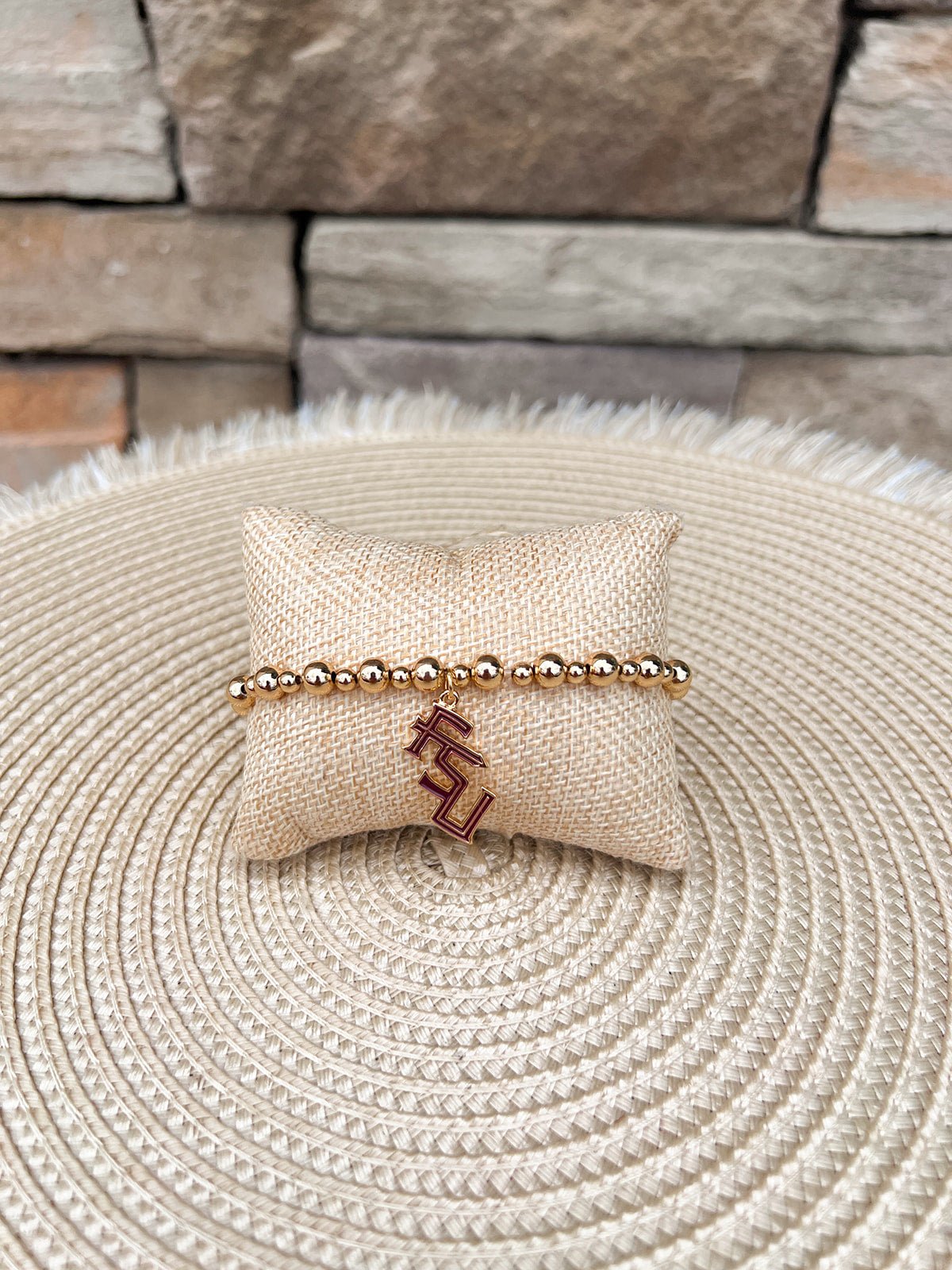 Florida State Seminoles Ball Bead Bracelet Set of 2 - The Pink Pineapple 850