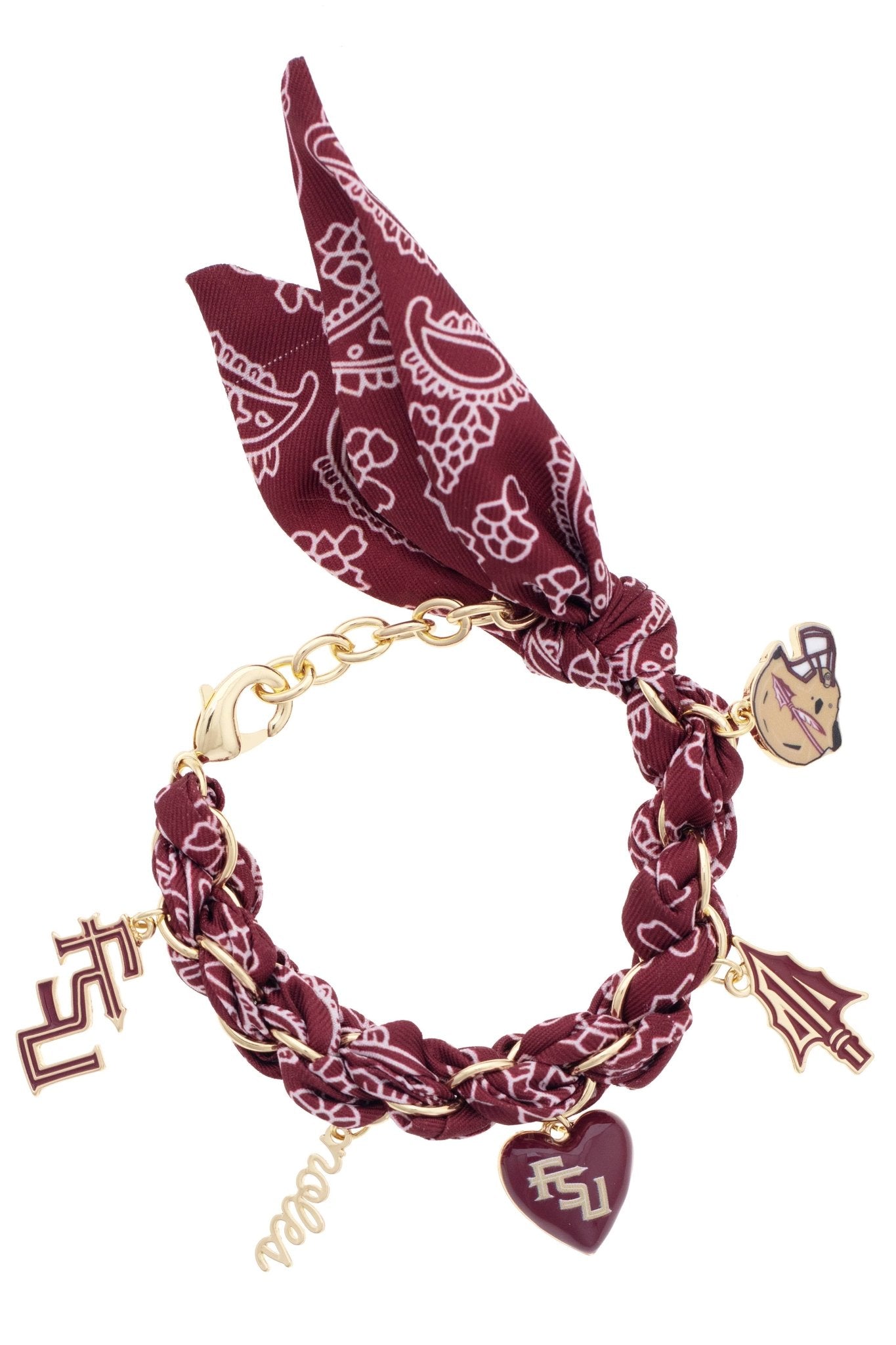Florida State Seminoles Bandana Charm Bracelet - The Pink Pineapple 850