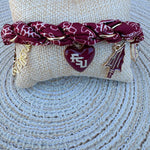 Florida State Seminoles Bandana Charm Bracelet - The Pink Pineapple 850