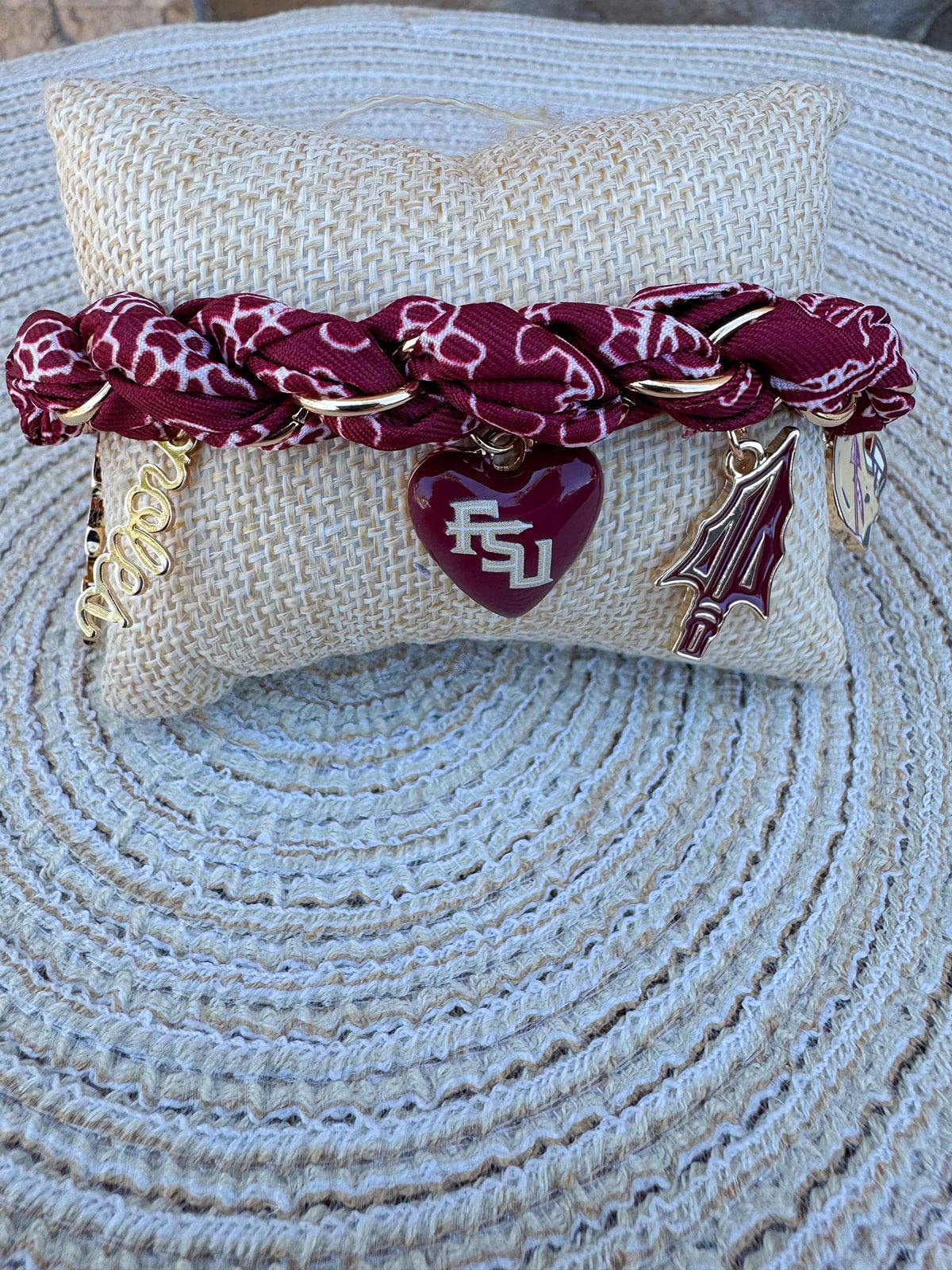 Florida State Seminoles Bandana Charm Bracelet - The Pink Pineapple 850
