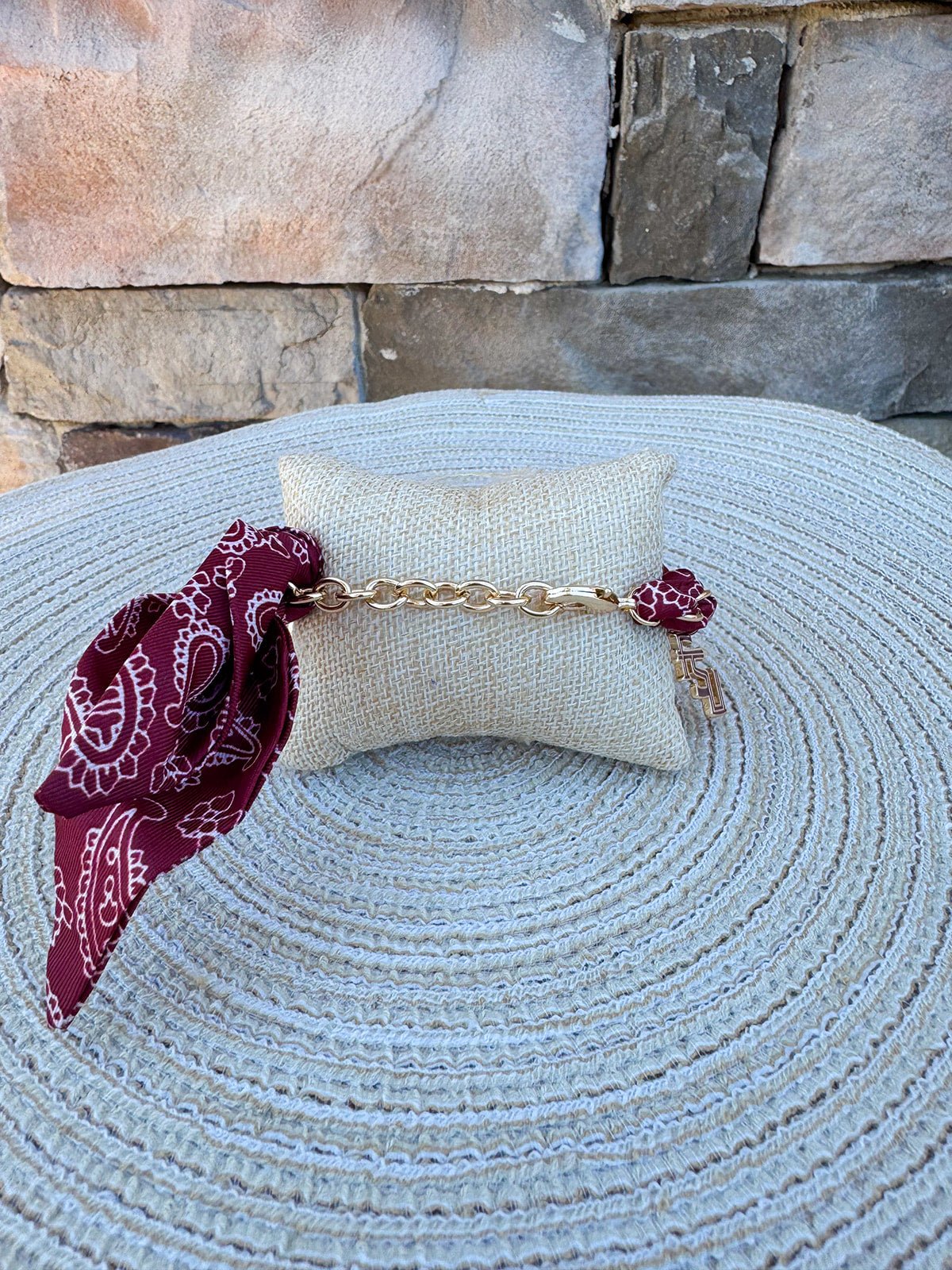 Florida State Seminoles Bandana Charm Bracelet - The Pink Pineapple 850