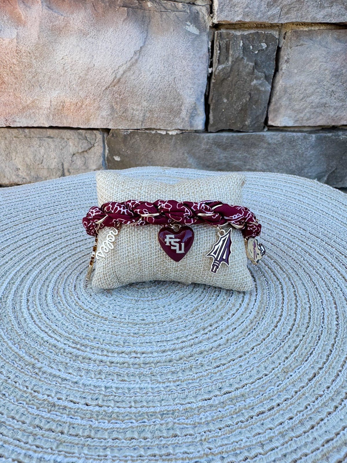 Florida State Seminoles Bandana Charm Bracelet - The Pink Pineapple 850