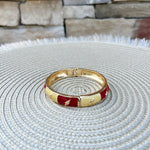 Florida State Seminoles Checkered Hinge Bangle - The Pink Pineapple 850