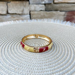 Florida State Seminoles Checkered Hinge Bangle - The Pink Pineapple 850