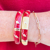 Florida State Seminoles Checkered Hinge Bangle - The Pink Pineapple 850