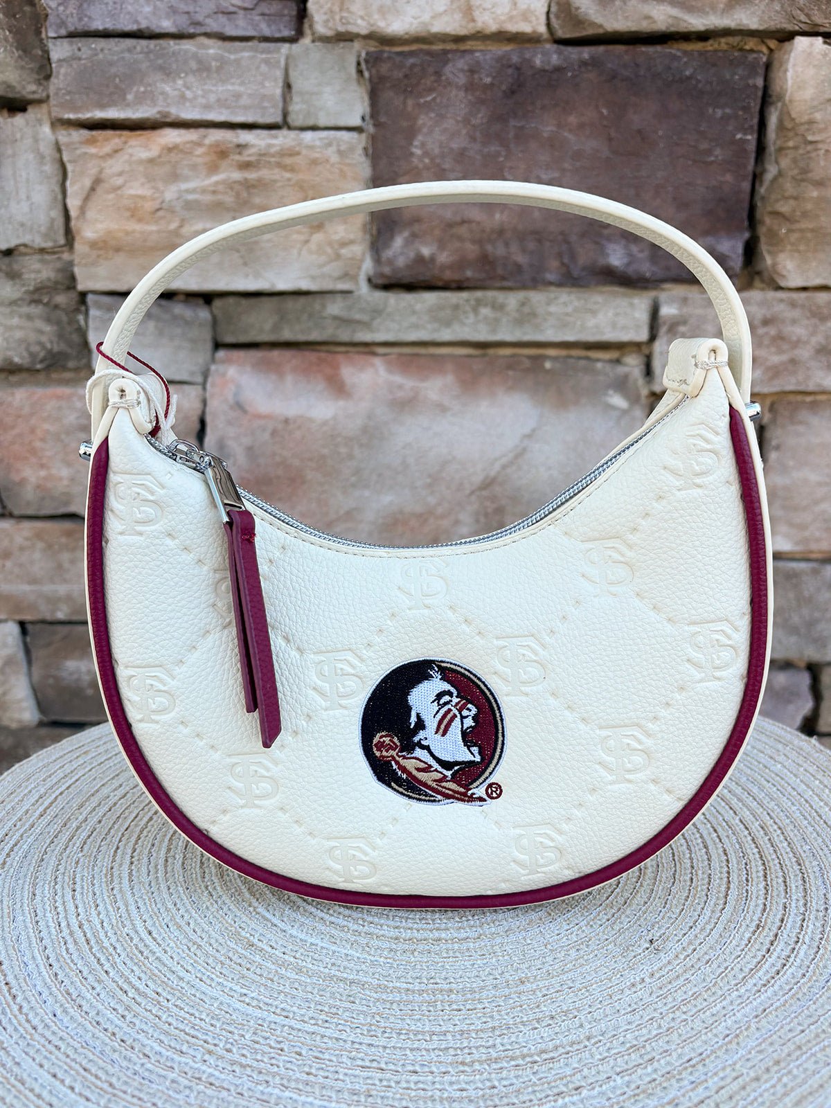 Florida State Seminoles Hobo Bag in Beige - The Pink Pineapple 850