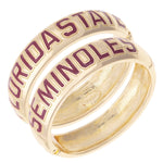 Florida State Seminoles Polished Metal Hinge Bangle - The Pink Pineapple 850