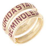 Florida State Seminoles Polished Metal Hinge Bangle - The Pink Pineapple 850