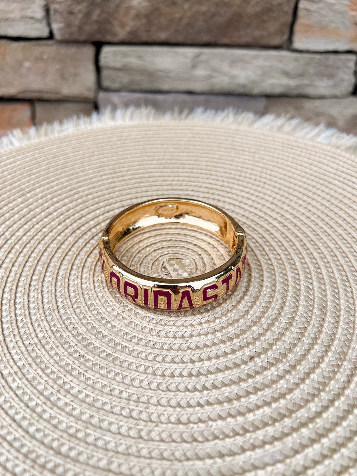 Florida State Seminoles Polished Metal Hinge Bangle - The Pink Pineapple 850