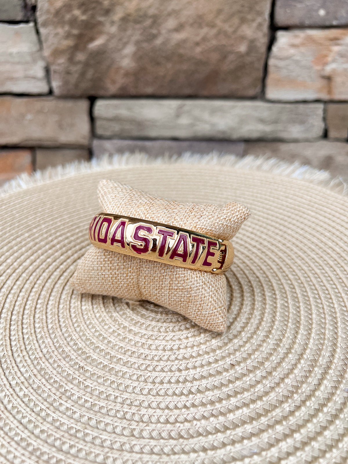 Florida State Seminoles Polished Metal Hinge Bangle - The Pink Pineapple 850
