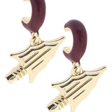 Florida State Spear Charm Huggie Hoops - The Pink Pineapple 850