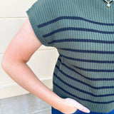Forest Stripe Sweater Top - The Pink Pineapple 850