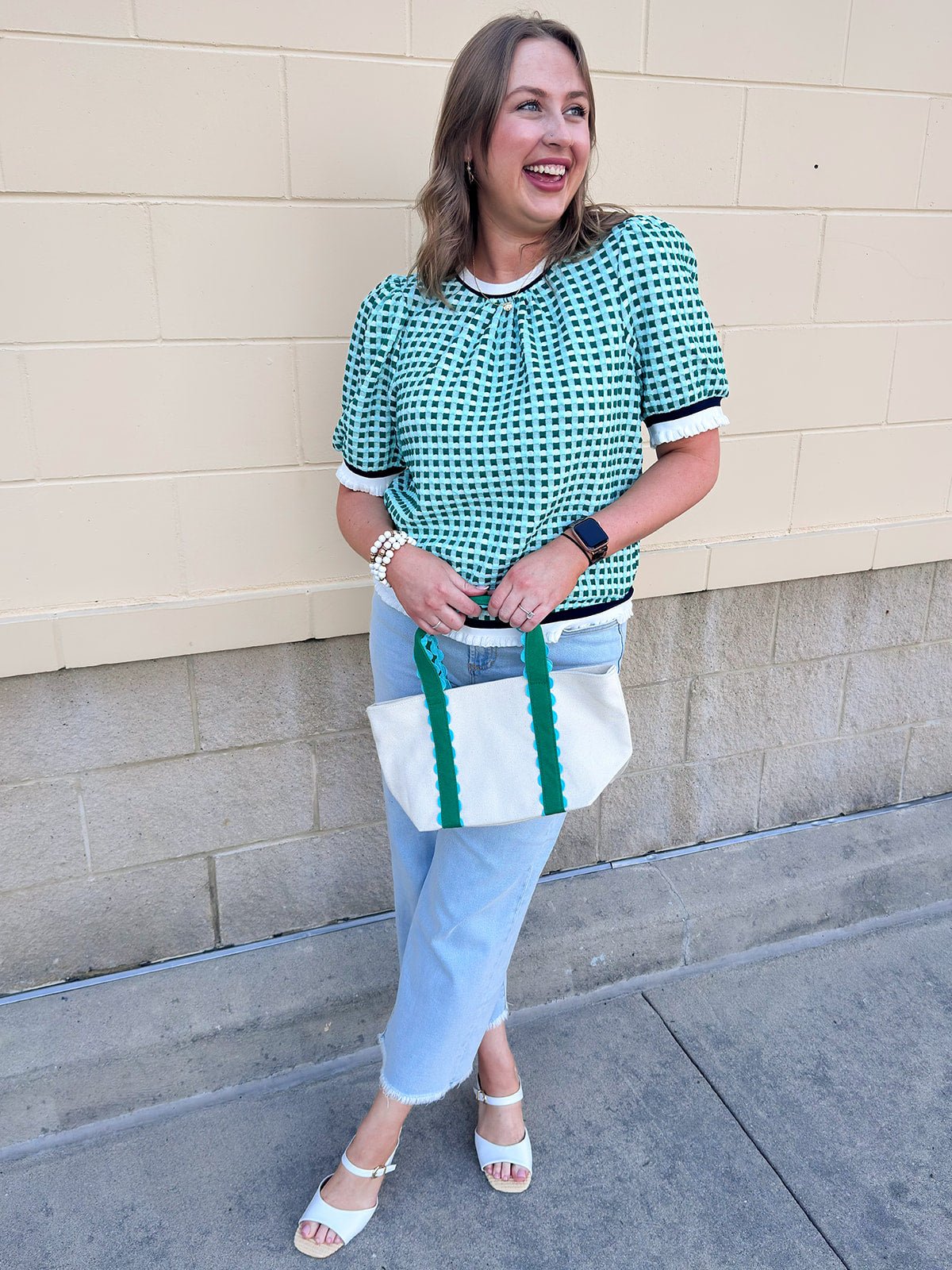 Fresh Perspective Textured Top - The Pink Pineapple 850