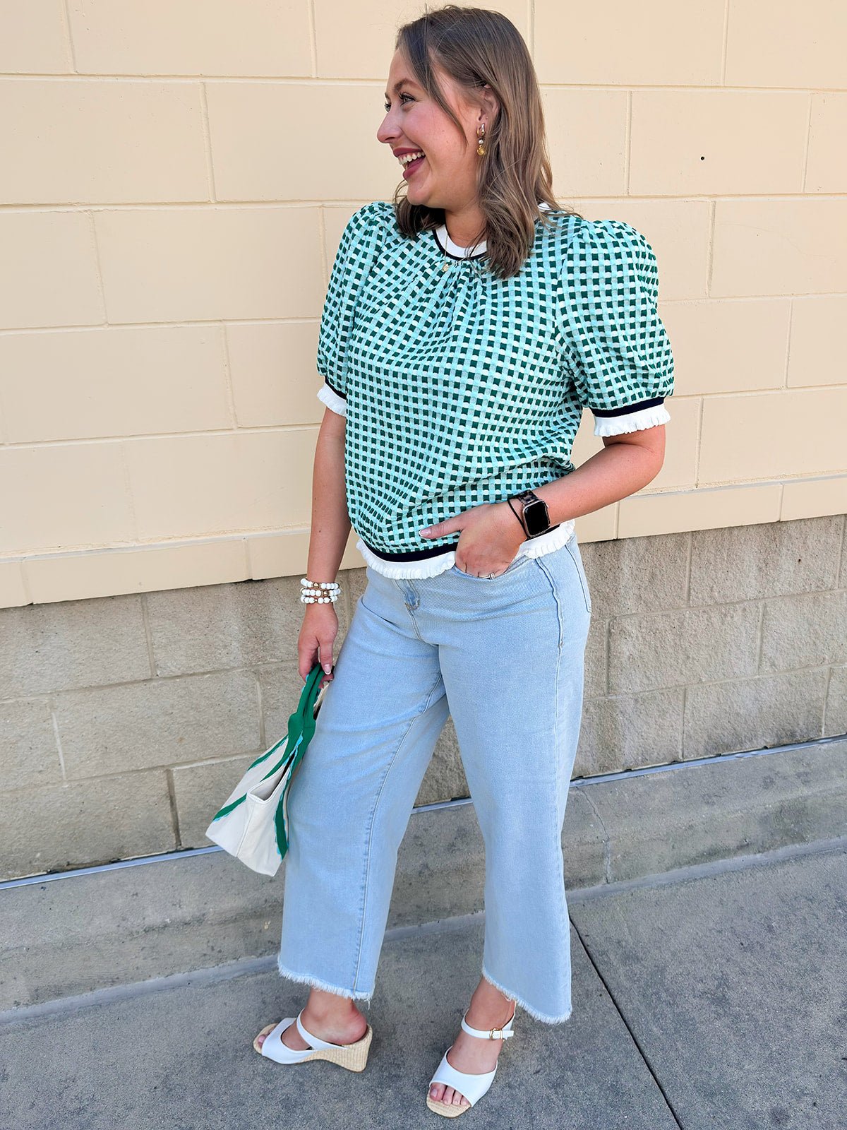 Fresh Perspective Textured Top - The Pink Pineapple 850
