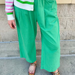 Fresh Start Emerald Wide Leg Pants - The Pink Pineapple 850
