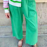 Fresh Start Emerald Wide Leg Pants - The Pink Pineapple 850