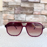 [Freyrs] Billie Aviator Sunglasses in Dark Cherry - The Pink Pineapple 850