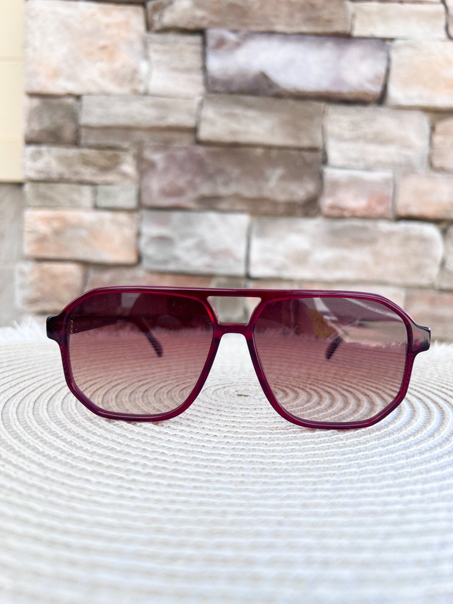 [Freyrs] Billie Aviator Sunglasses in Dark Cherry - The Pink Pineapple 850