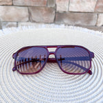 [Freyrs] Billie Aviator Sunglasses in Dark Cherry - The Pink Pineapple 850