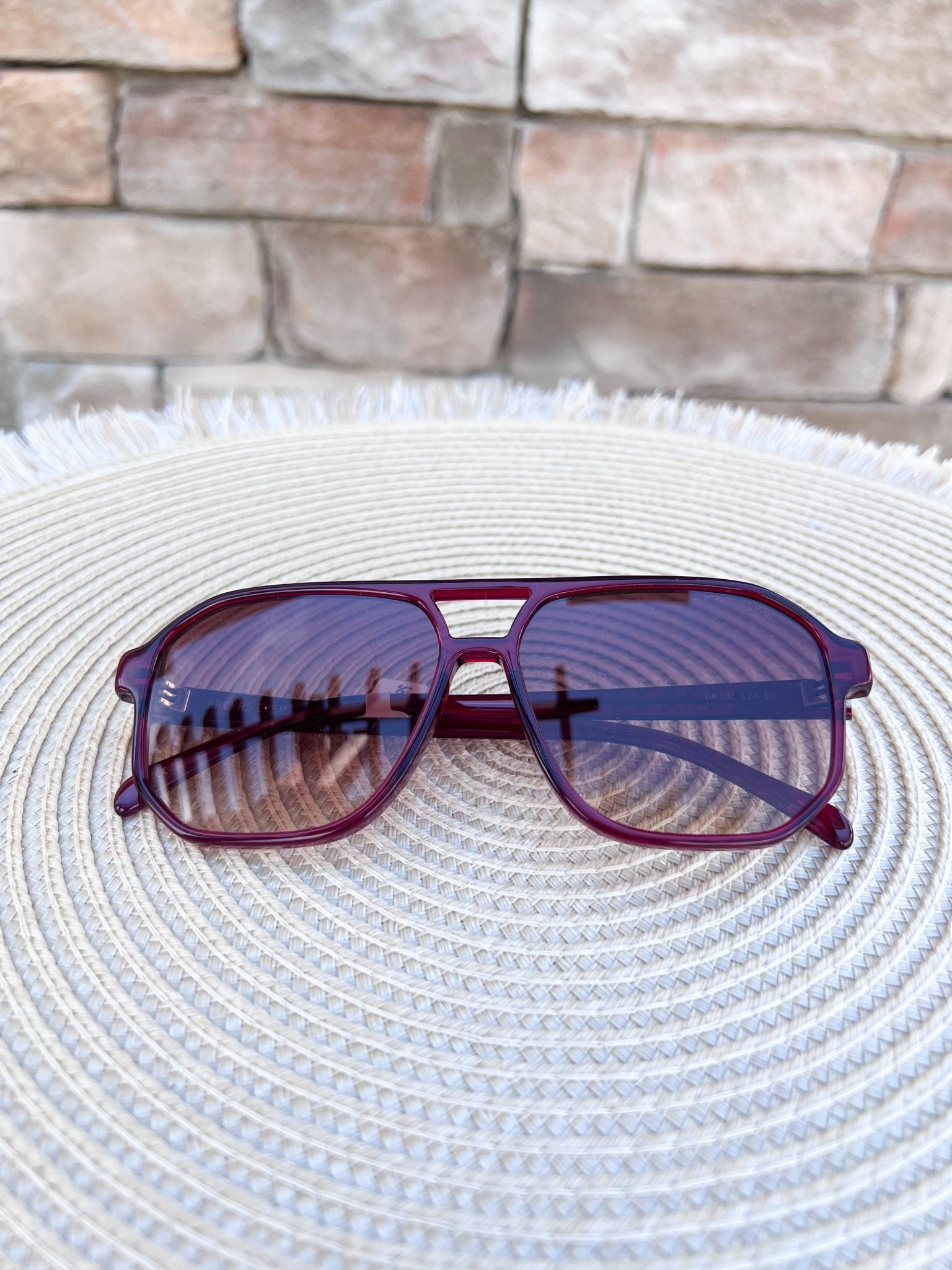 [Freyrs] Billie Aviator Sunglasses in Dark Cherry - The Pink Pineapple 850
