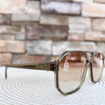 [Freyrs] Billie Unisex Aviator Sunglasses in Olive - The Pink Pineapple 850