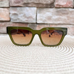 [Freyrs] Hayden Rectangular Sunglasses Olive - The Pink Pineapple 850