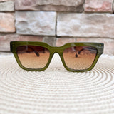 [Freyrs] Hayden Rectangular Sunglasses Olive - The Pink Pineapple 850