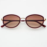 [Freyrs] Jordan Oval Sunglasses in Burgundy - The Pink Pineapple 850