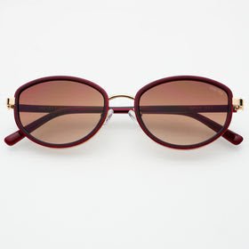 [Freyrs] Jordan Oval Sunglasses in Burgundy - The Pink Pineapple 850