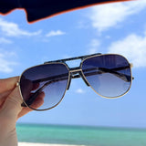 [Freyrs] Logan Aviator Sunglasses in Light Gold/Gray - The Pink Pineapple 850