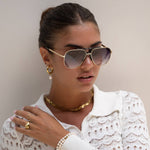[Freyrs] Logan Aviator Sunglasses in Light Gold/Gray - The Pink Pineapple 850