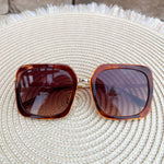 [Freyrs] Lulu Acetate Square Sunglasses in Tortoise Brown - The Pink Pineapple 850