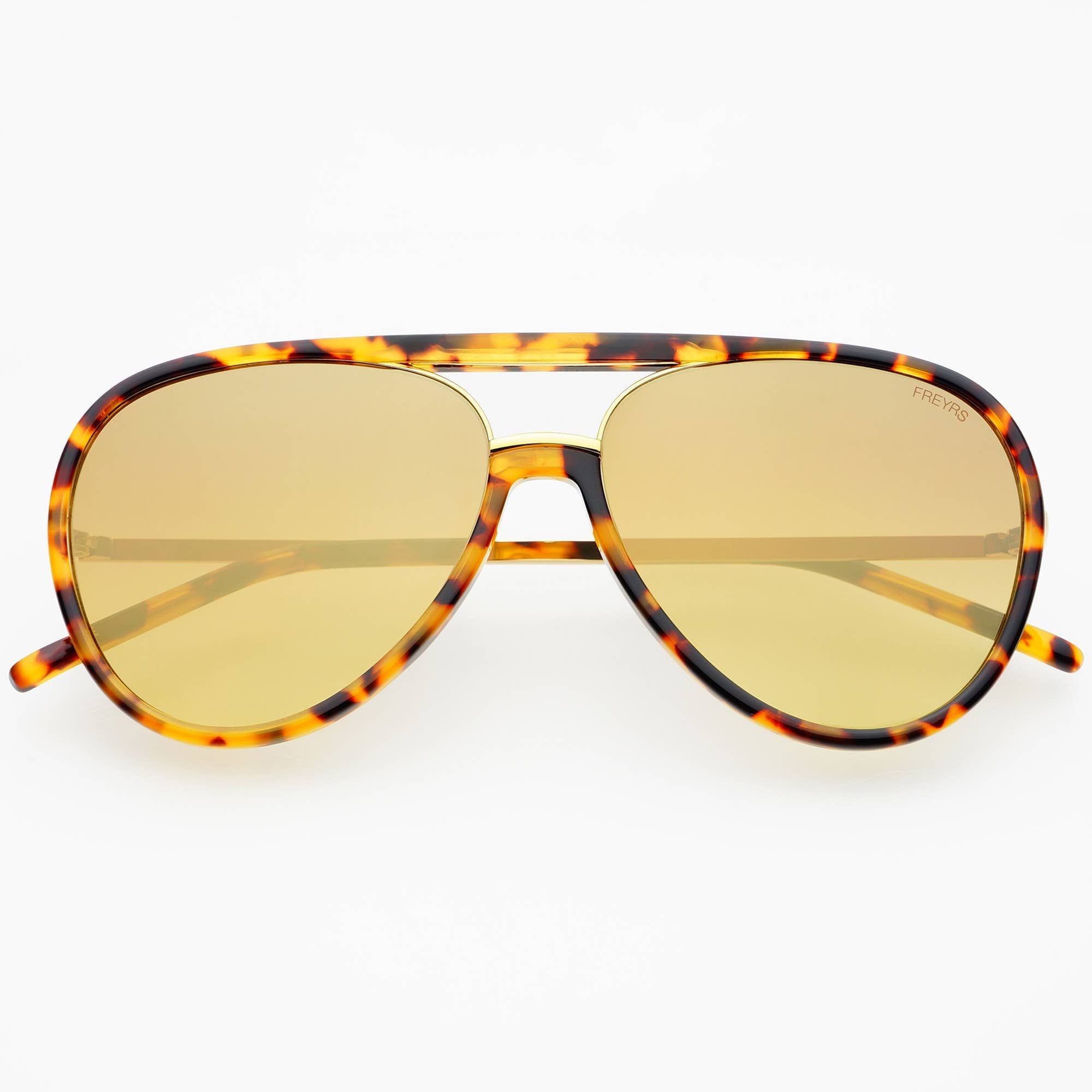 [Freyrs] Shay Aviator Sunglasses in Tortoise with Gold Mirror Lenses - The Pink Pineapple 850