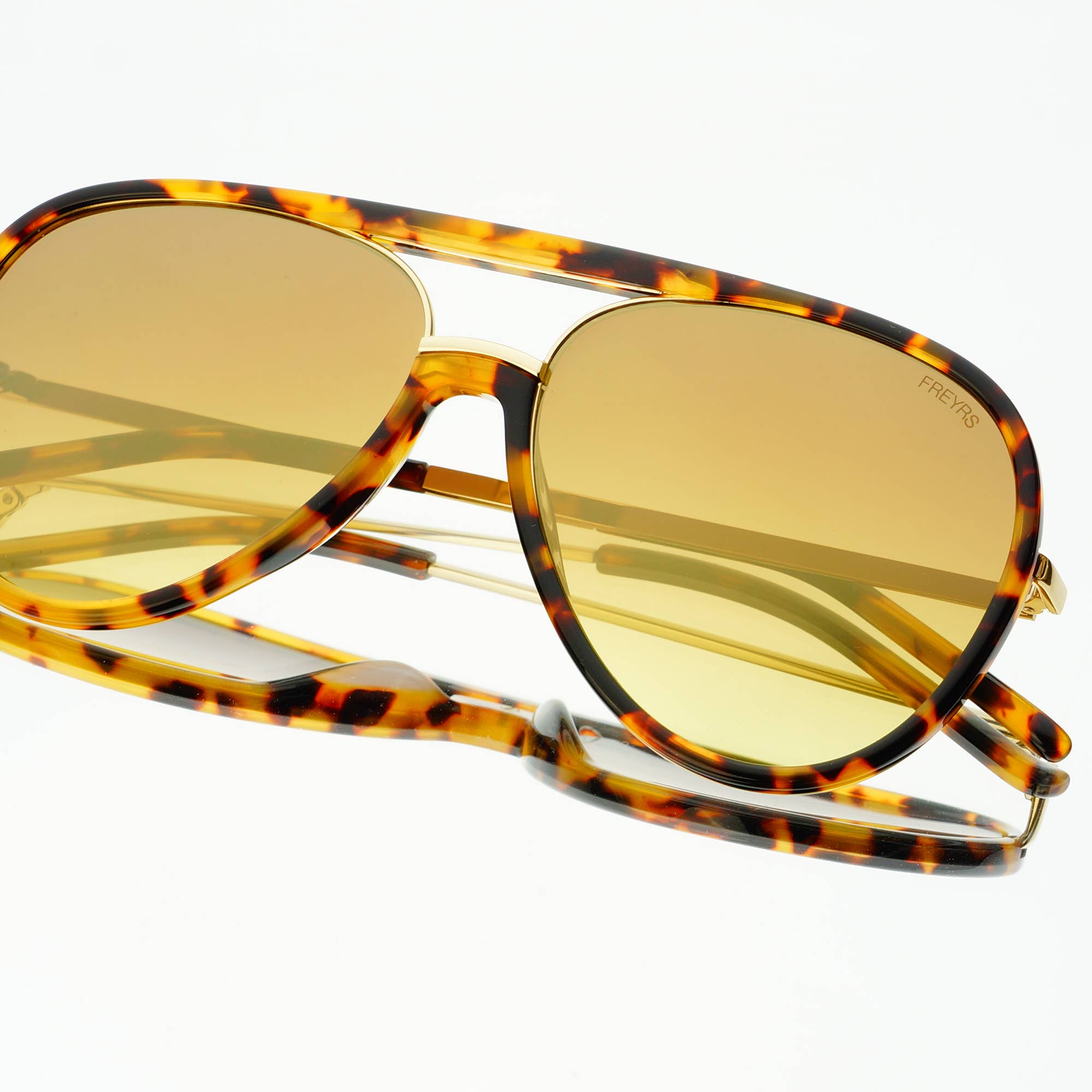 [Freyrs] Shay Aviator Sunglasses in Tortoise with Gold Mirror Lenses - The Pink Pineapple 850